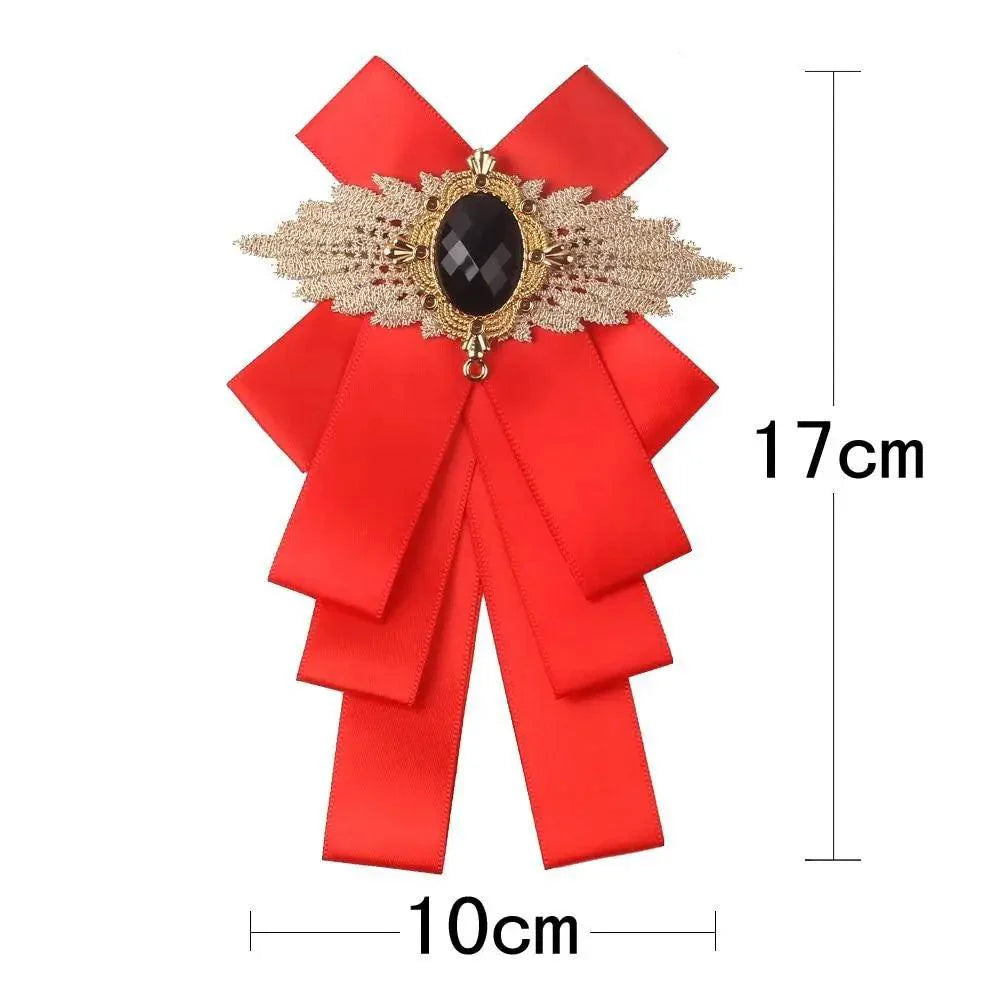 Charming  Butterfly Ladies Bowtie Casual Solid Color Rhinestone Brooch Bowties For Women Fashionable Wedding  Bowtie