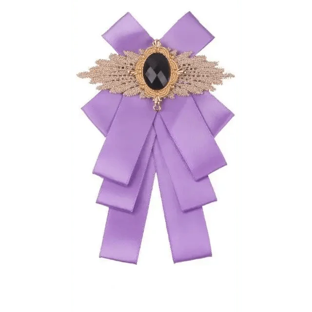 Charming  Butterfly Ladies Bowtie Casual Solid Color Rhinestone Brooch Bowties For Women Fashionable Wedding  Bowtie