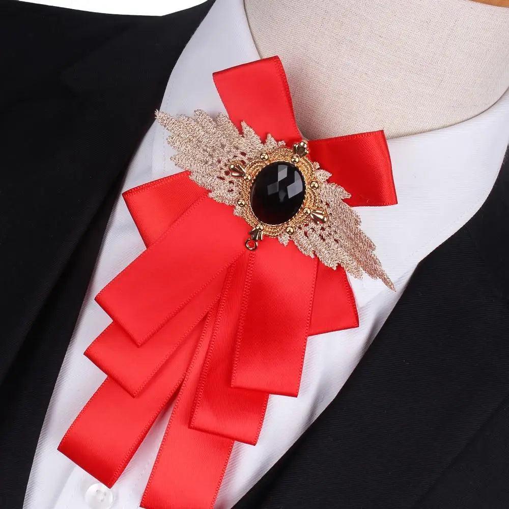 Charming  Butterfly Ladies Bowtie Casual Solid Color Rhinestone Brooch Bowties For Women Fashionable Wedding  Bowtie