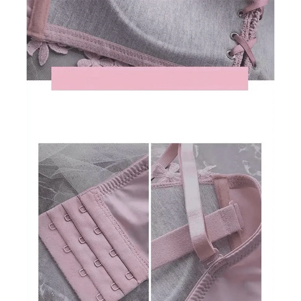 Charming Floral Embroidery Bras for Women Tied Lingerie Seamless Bra Bralette Wireless Brassiere Female Underwear Intimates