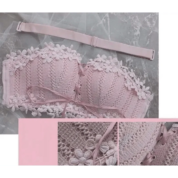 Charming Floral Embroidery Bras for Women Tied Lingerie Seamless Bra Bralette Wireless Brassiere Female Underwear Intimates