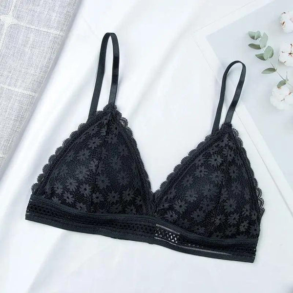 Charming Floral Lace Bra Top For Women Push Up Female Lingerie breathable Bralette Removable Pad Thin Fashion New Wireless Bras