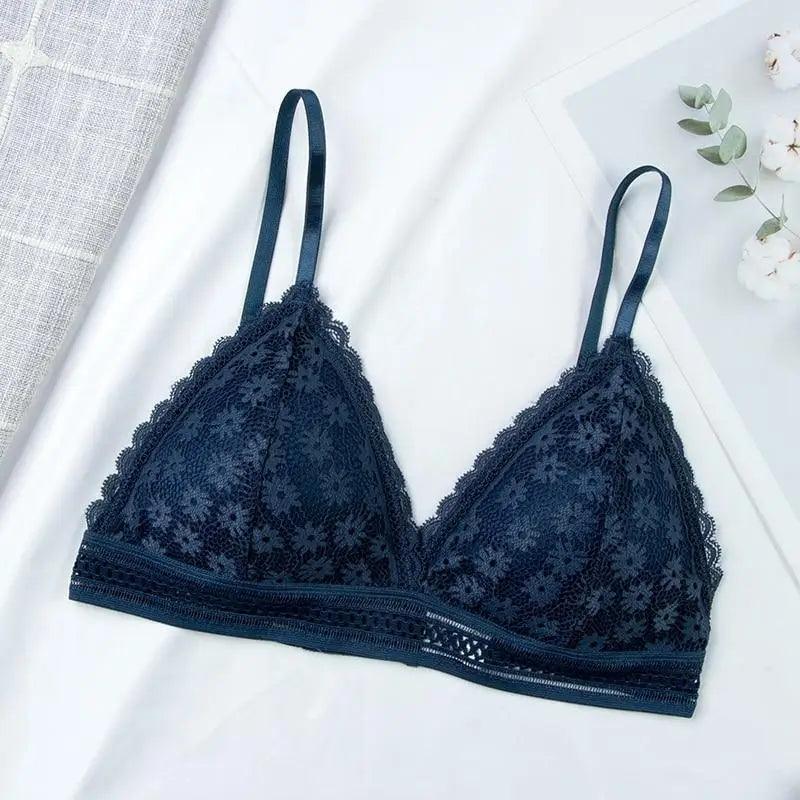Charming Floral Lace Bra Top For Women Push Up Female Lingerie breathable Bralette Removable Pad Thin Fashion New Wireless Bras