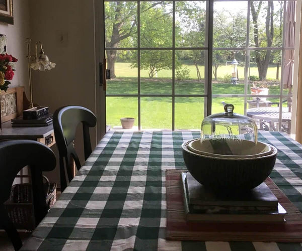 Green Checkered Tablecloth