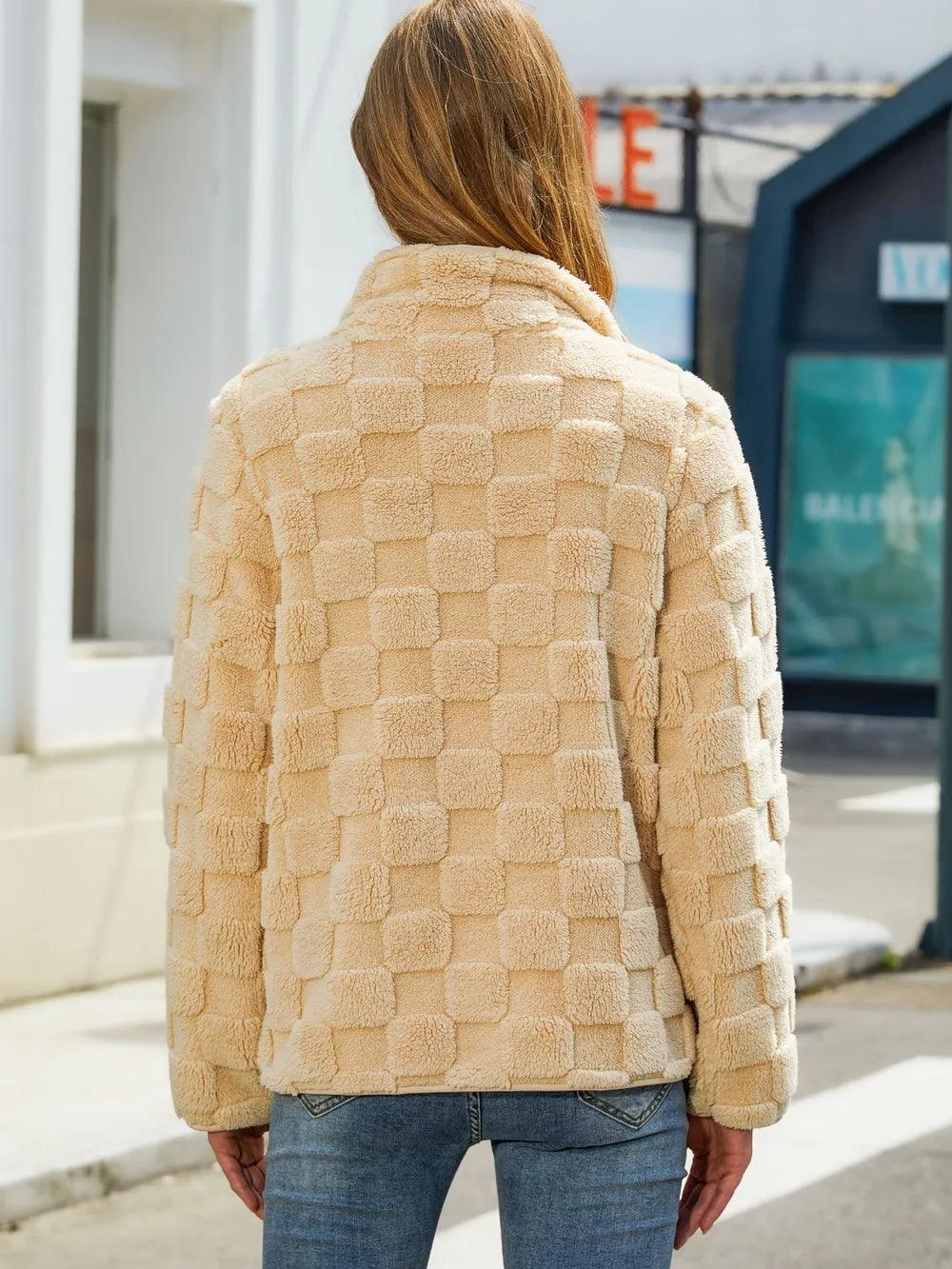 Checkered Zip Up Jacket