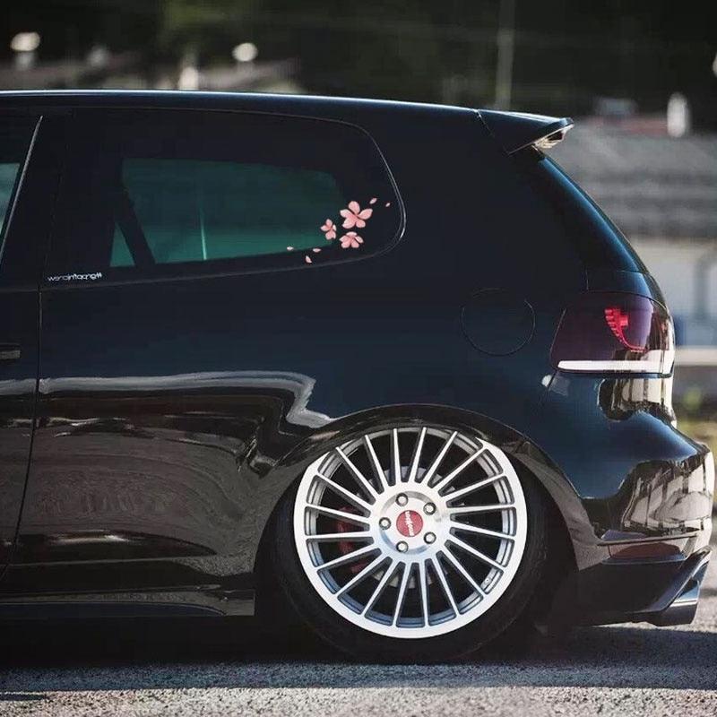 Cherry Blossom Floral Car Stickers Love Pink Auto Vinyl Window for Women Car Tuning Styling Accessories Flower Peach Blossom Car Stickers Car Decals Peel Sticker Removable Car Stickers