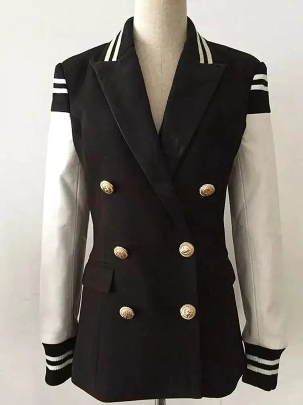 Chic Leather Blazer Coat