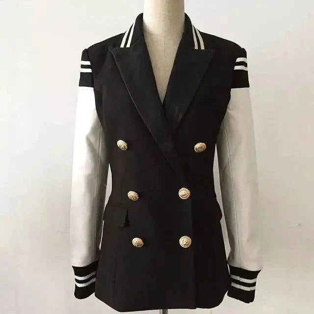 Chic Leather Blazer Coat