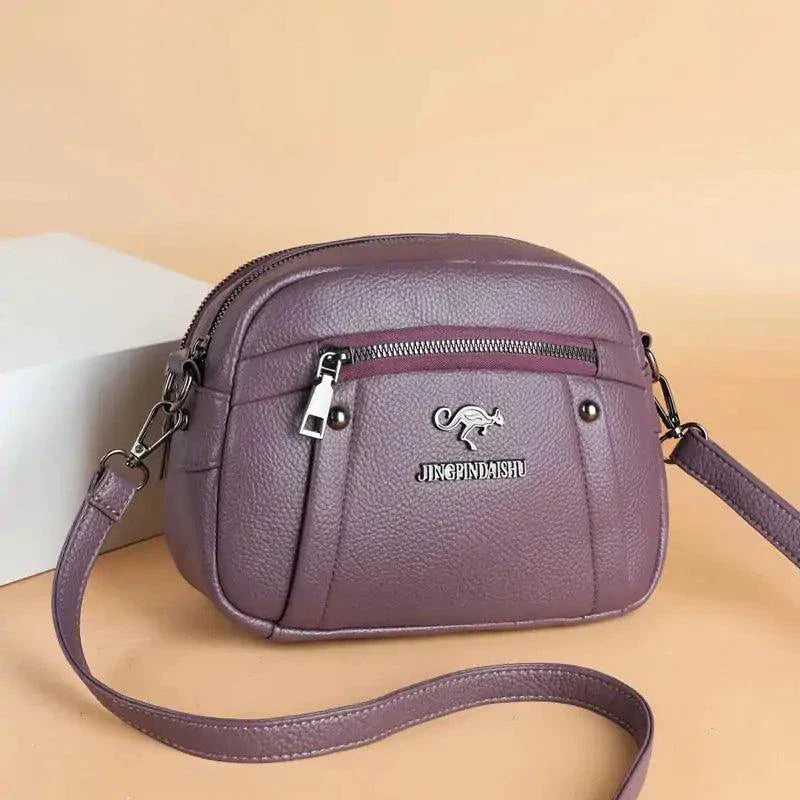 Chic Leather Circle Purse