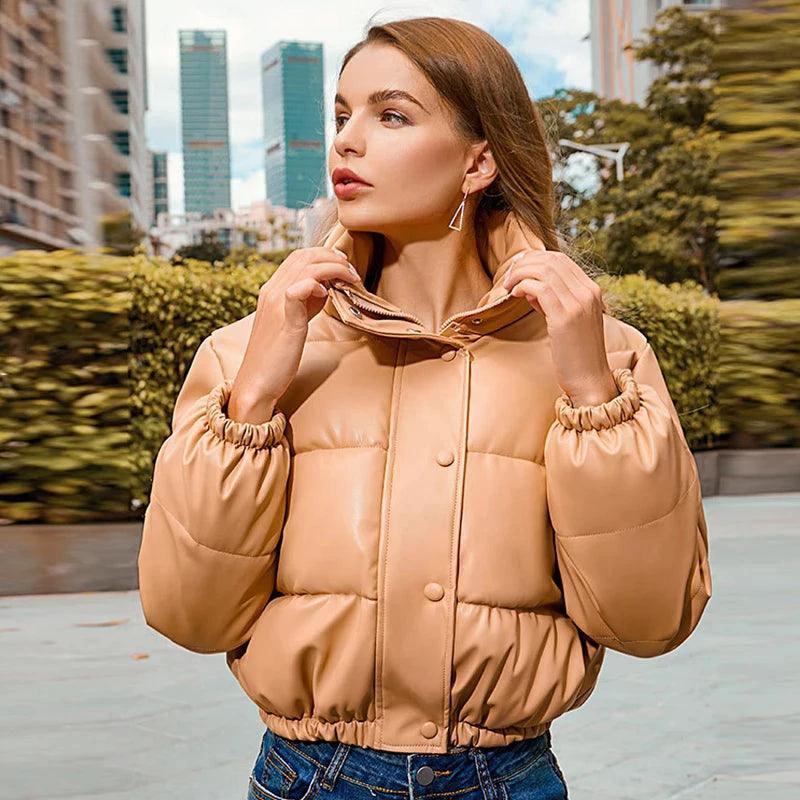 Chic Winter PU Leather Jackets