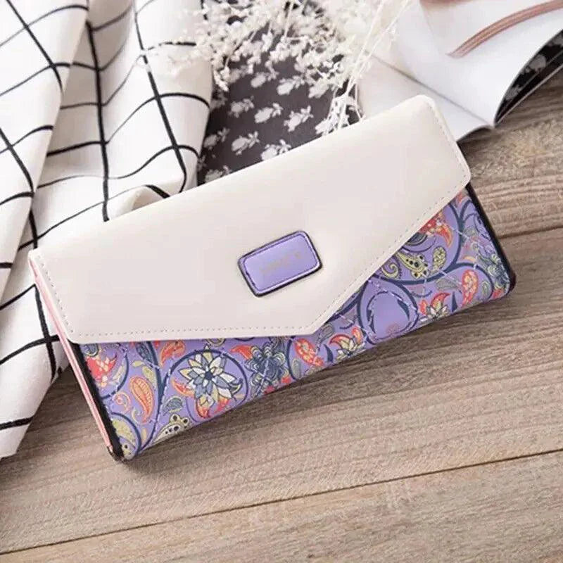Chic Women's Leather Clutch Wallet & Card Holder