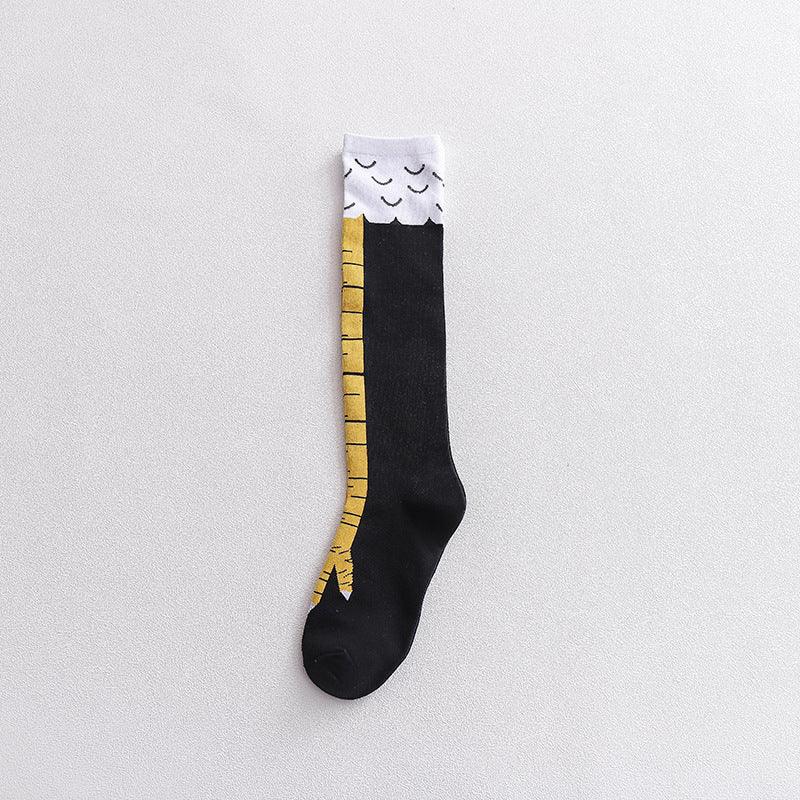 Chicken Claw Socks Women's Over Knee Socks Ostrich Pattern Knee Legs Chicken Feet Long Tube