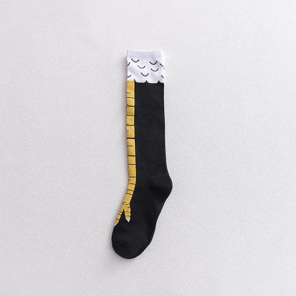 Chicken Claw Socks Women's Over Knee Socks Ostrich Pattern Knee Legs Chicken Feet Long Tube