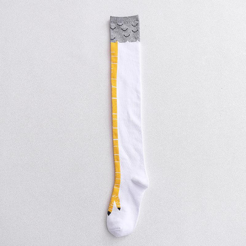Chicken Claw Socks Women's Over Knee Socks Ostrich Pattern Knee Legs Chicken Feet Long Tube