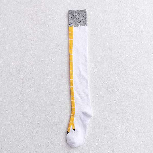 Chicken Claw Socks Women's Over Knee Socks Ostrich Pattern Knee Legs Chicken Feet Long Tube