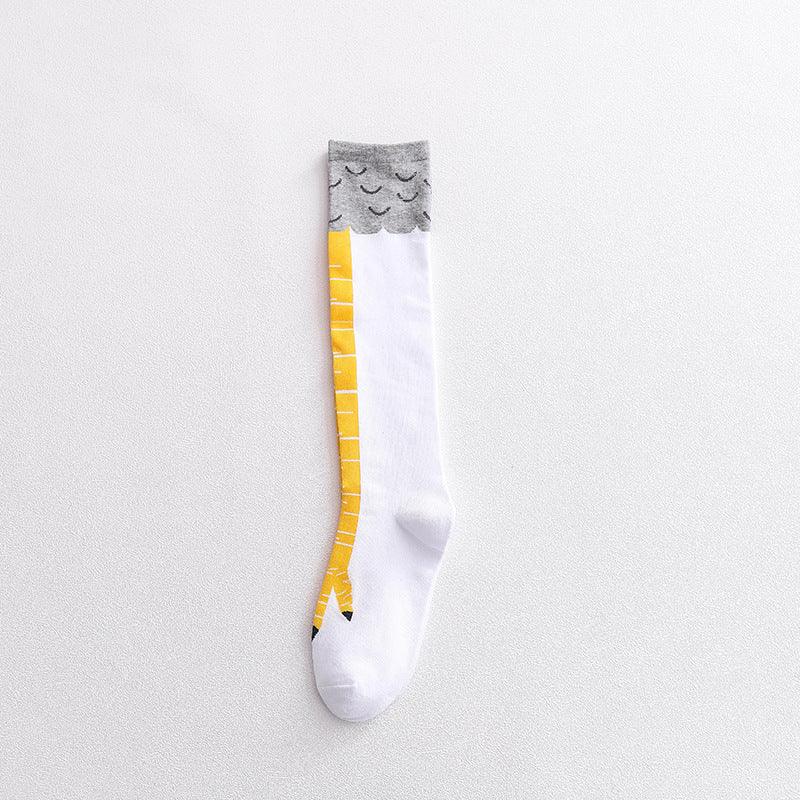 Chicken Claw Socks Women's Over Knee Socks Ostrich Pattern Knee Legs Chicken Feet Long Tube