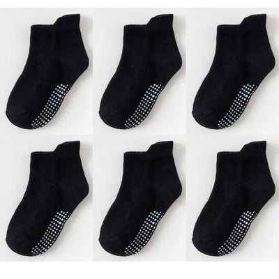 Children Cotton  6 Pairs/Set Anti-slip Socks For Boys Girl Rubber Kid Floor Sock With Grips For 0 To 6 Years Kids