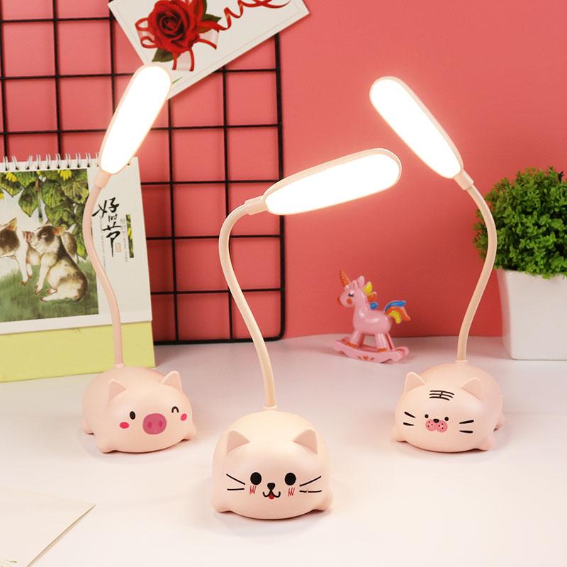 Children Desk Lamp LED Bedside Table Lamp Flexo Balance Light Gooseneck Drawing Iluminaria For Study Badroom Decor Cute Bear Cute Study Lamps for Bedroom Décor