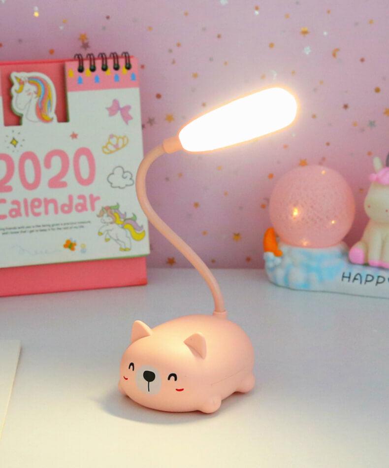 Children Desk Lamp LED Bedside Table Lamp Flexo Balance Light Gooseneck Drawing Iluminaria For Study Badroom Decor Cute Bear Cute Study Lamps for Bedroom Décor