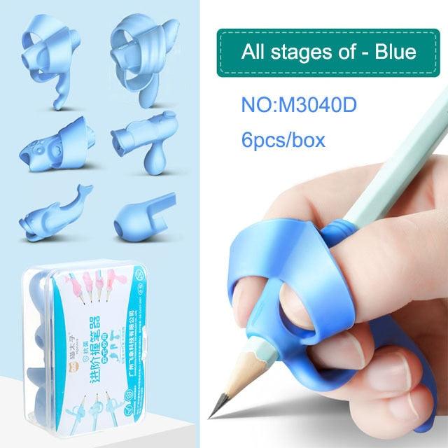 Children's Writing Posture Pen Holder Soft Silicone Pencil Holder for Kids Learning Aid Grip Posture Correction Stationery Gift Kids Handwriting Aid Correction Tool