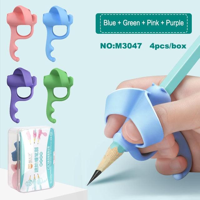 Children's Writing Posture Pen Holder Soft Silicone Pencil Holder for Kids Learning Aid Grip Posture Correction Stationery Gift Kids Handwriting Aid Correction Tool
