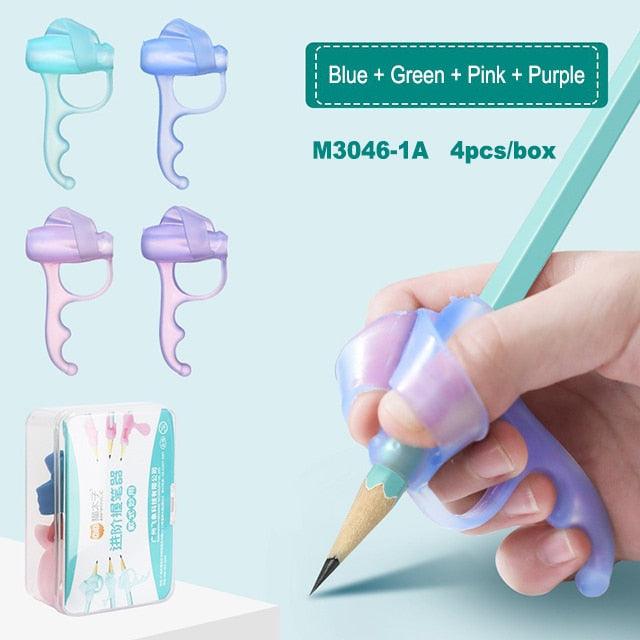 Children's Writing Posture Pen Holder Soft Silicone Pencil Holder for Kids Learning Aid Grip Posture Correction Stationery Gift Kids Handwriting Aid Correction Tool