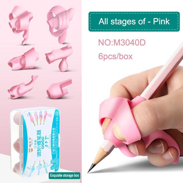 Children's Writing Posture Pen Holder Soft Silicone Pencil Holder for Kids Learning Aid Grip Posture Correction Stationery Gift Kids Handwriting Aid Correction Tool