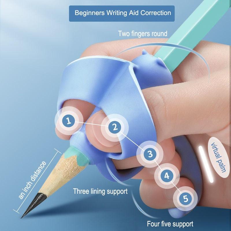 Children's Writing Posture Pen Holder Soft Silicone Pencil Holder for Kids Learning Aid Grip Posture Correction Stationery Gift Kids Handwriting Aid Correction Tool