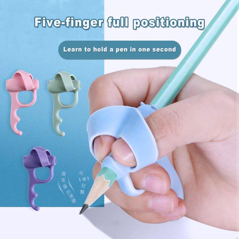 Children's Writing Posture Pen Holder Soft Silicone Pencil Holder for Kids Learning Aid Grip Posture Correction Stationery Gift Kids Handwriting Aid Correction Tool