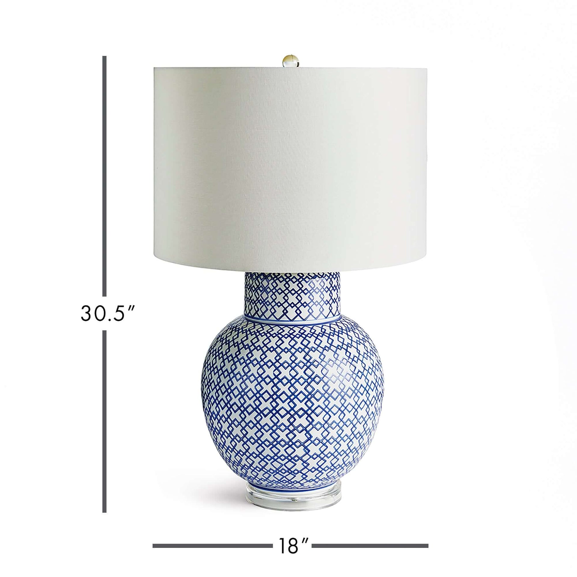 Chinoiserie Blue and White Ginger Jar Lamp