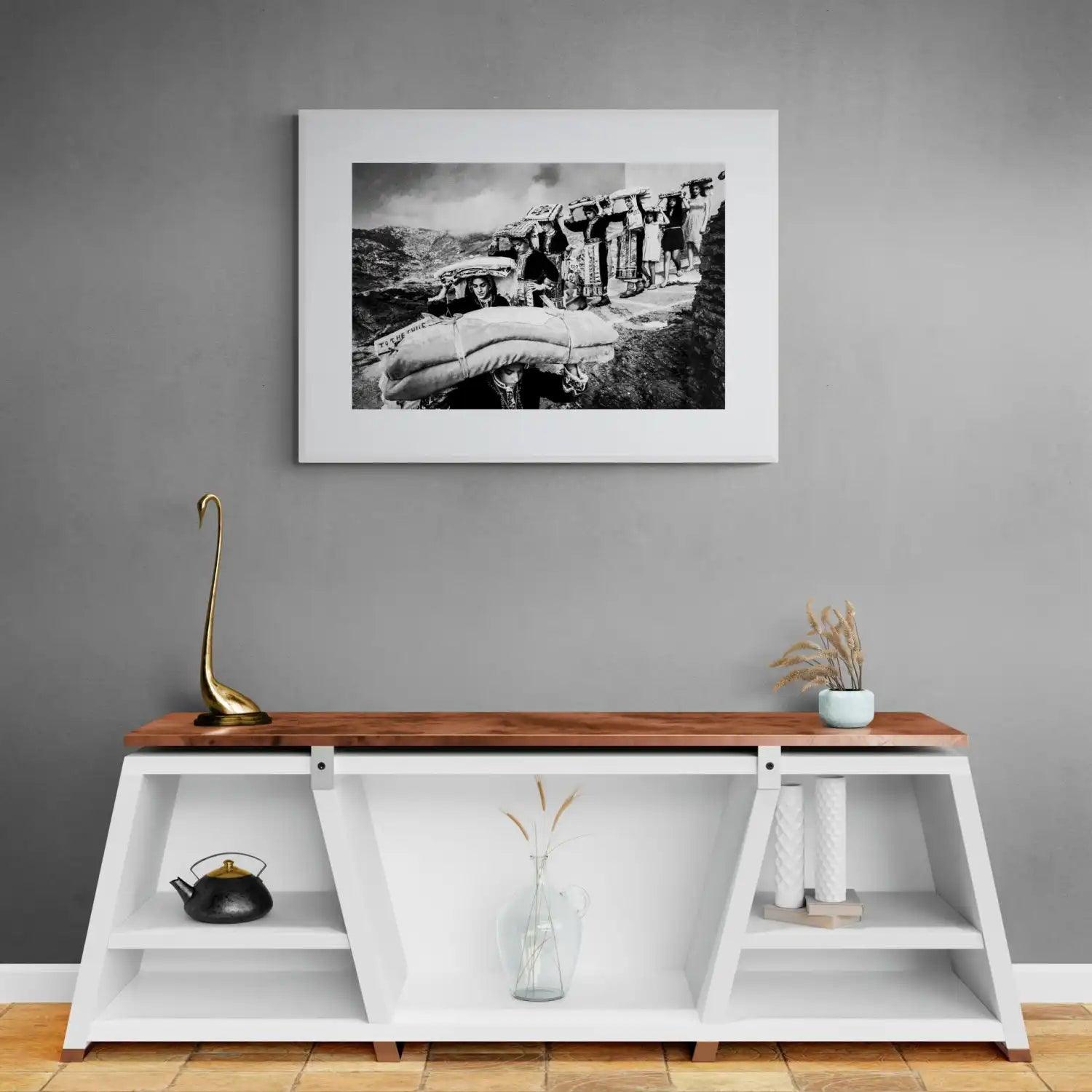 Limited Edition numbered and signed. Dowry transportation, Olympos, Karpathos, Dodecanese | Black-and-white wall art photography from Greece