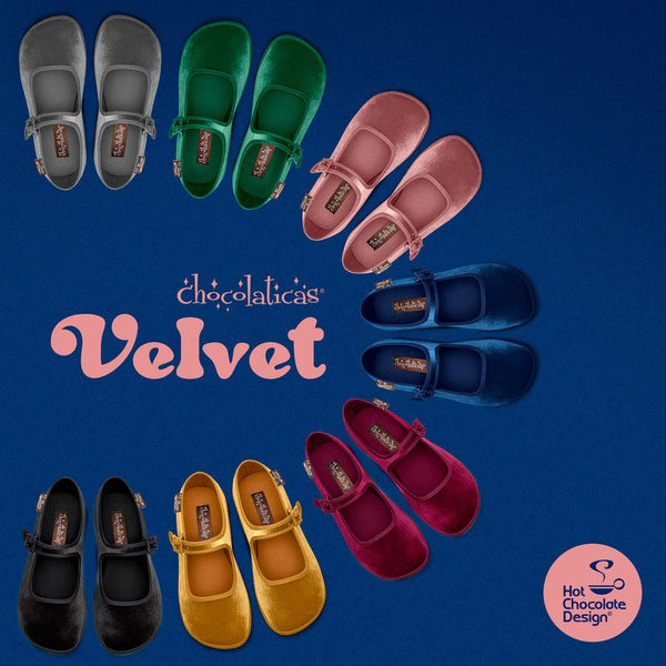 Hot Chocolate Design Absinthe Velvet Women's Mary Jane Flat