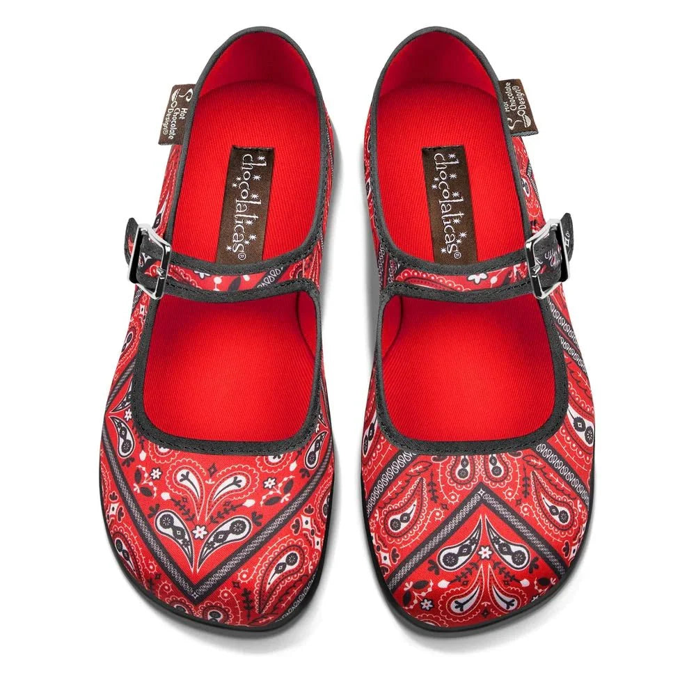 Chocolaticas® BANDANA  Women's Mary Jane Flat