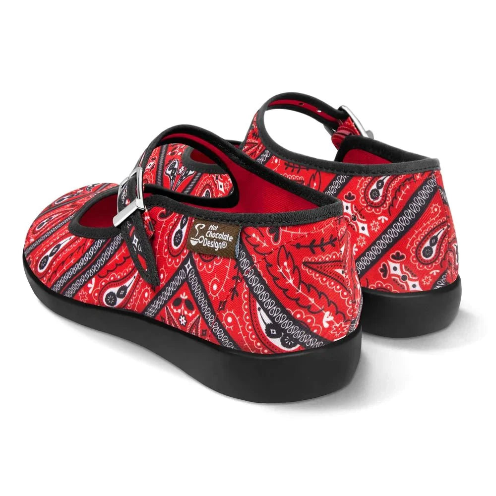 Chocolaticas® BANDANA  Women's Mary Jane Flat