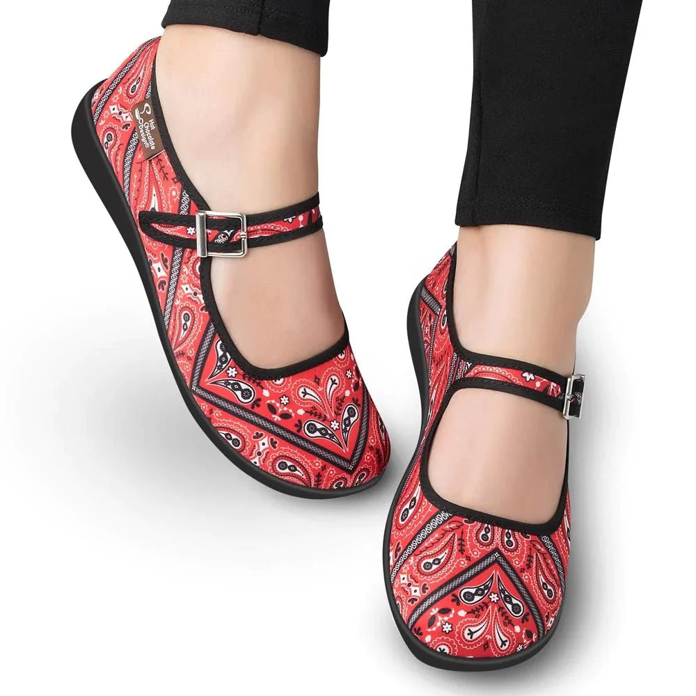 Chocolaticas® BANDANA  Women's Mary Jane Flat