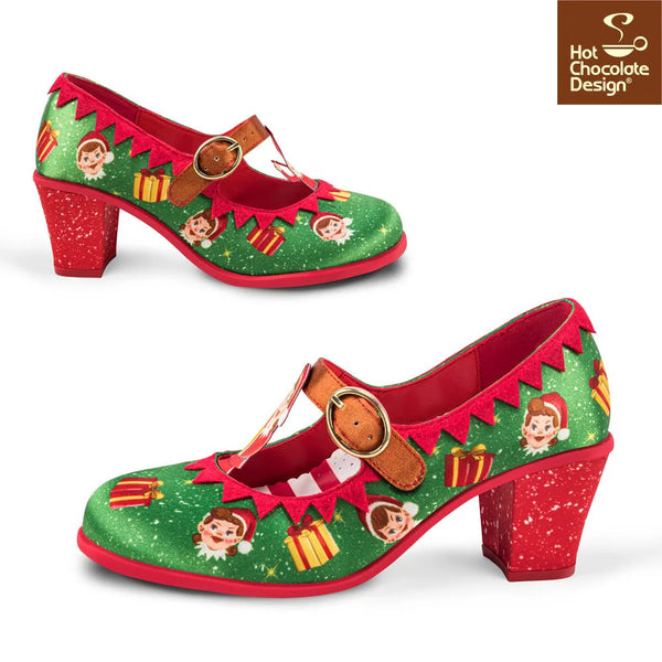 Chocolaticas® Mid Heels Elf Women's Mary Jane Pump
