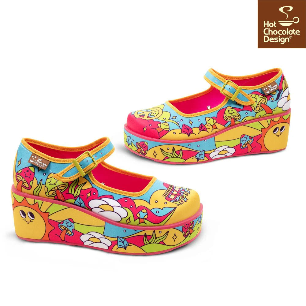 Chocolaticas® LOVE ON THE ROAD Women's Mary Jane Platform