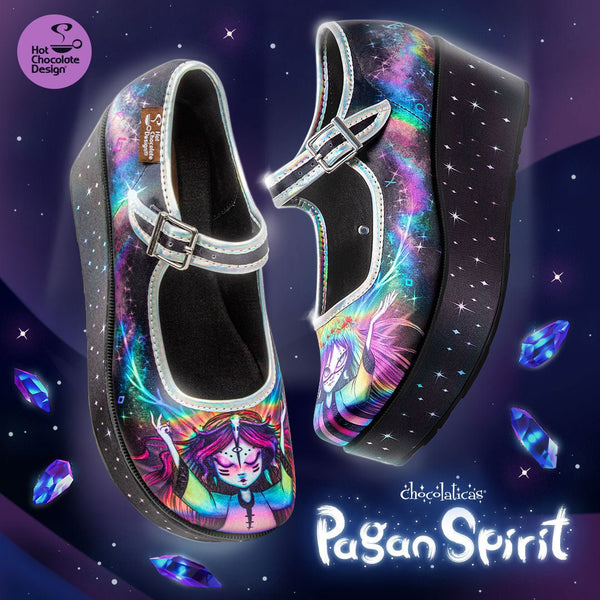 Chocolaticas® PAGAN SPIRIT Women's Mary Jane Platform Shoes