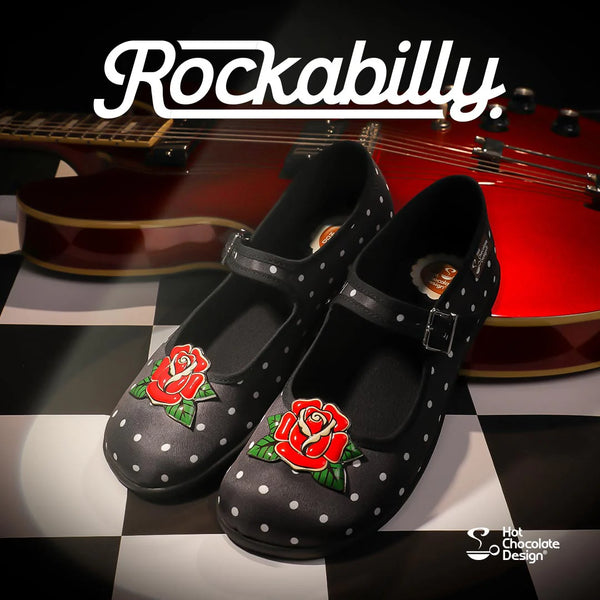 Hot Chocolate Design ROCKABILLY Women's Mary Jane Flat