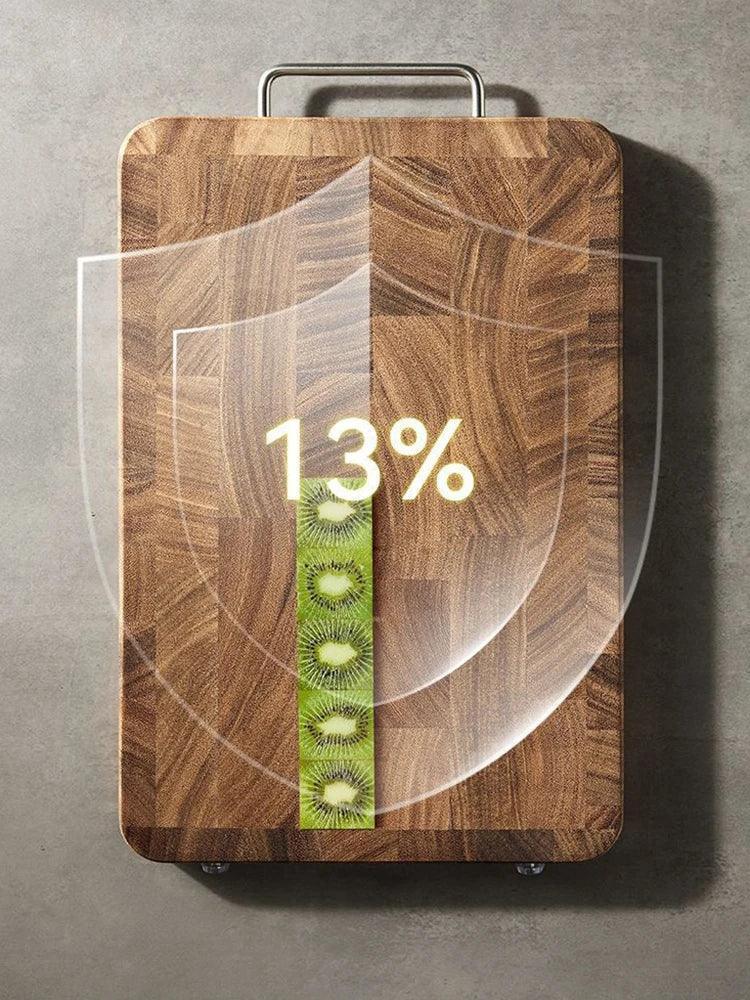 Chopping Board - Heavy Duty Wooden Black Walnut Double-Sided
