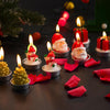 Christmas Candles Paraffin Home Desktop Decorations Tea light Candles Handmade Delicate Santa Snowman Acorn Tree Candles For Christmas Home Decoration Gifts Wedding Party Holiday Lights Christmas Ornaments