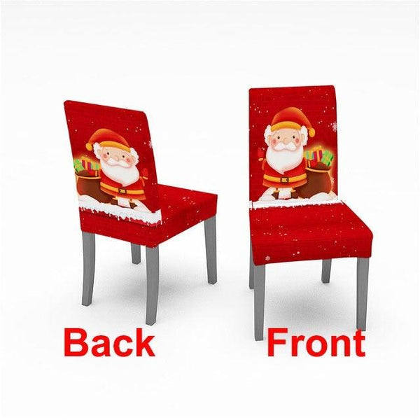Christmas Chair Cover Stretch Spandex Digital Printed Silla Kitchen Dining Chair Covers Home Party Xmas Decor  Stretch Chair Cover for Dining Room Chair Protector Seat Cover Stretch Slipcover Christmas Bell Furniture For Living Room Ceremony Hotel