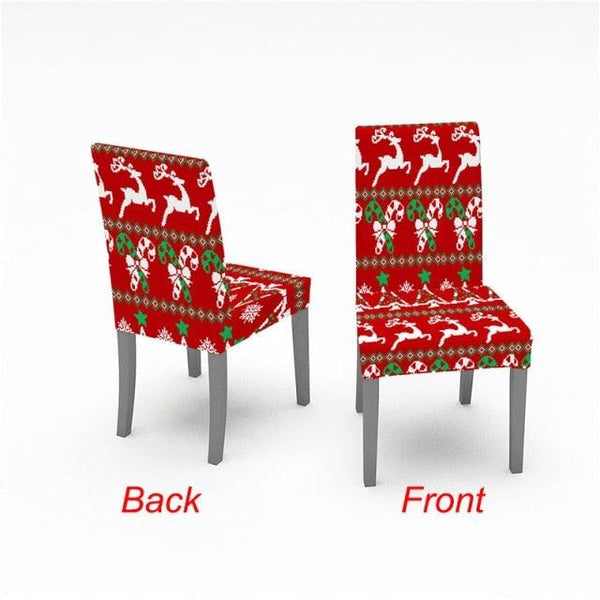 Christmas Chair Cover Stretch Spandex Digital Printed Silla Kitchen Dining Chair Covers Home Party Xmas Decor  Stretch Chair Cover for Dining Room Chair Protector Seat Cover Stretch Slipcover Christmas Bell Furniture For Living Room Ceremony Hotel