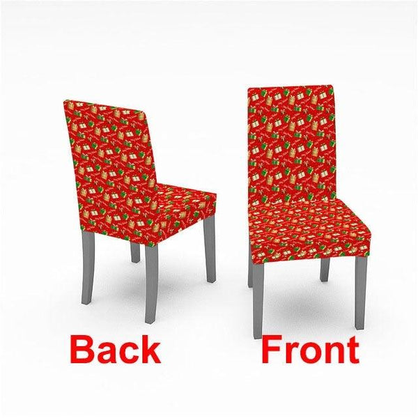 Christmas Chair Cover Stretch Spandex Digital Printed Silla Kitchen Dining Chair Covers Home Party Xmas Decor  Stretch Chair Cover for Dining Room Chair Protector Seat Cover Stretch Slipcover Christmas Bell Furniture For Living Room Ceremony Hotel