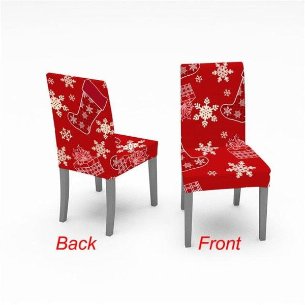 Christmas Chair Cover Stretch Spandex Digital Printed Silla Kitchen Dining Chair Covers Home Party Xmas Decor  Stretch Chair Cover for Dining Room Chair Protector Seat Cover Stretch Slipcover Christmas Bell Furniture For Living Room Ceremony Hotel