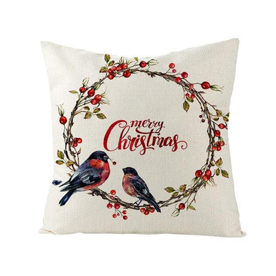 Christmas Cover Cushion For Home Decor Pillowcase Santa Claus Christmas Throw Pillow Covers Waterproof Outdoor Pillow Covers Cotton Linen Christmas Pillow Covers Linen Print Merry Christmas Navidad 2022 New Year Gift 45x45CM