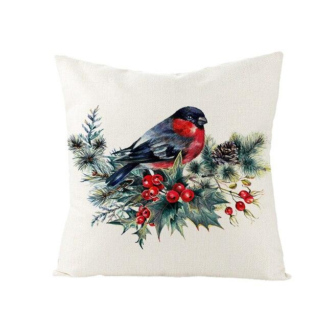 Christmas Cover Cushion For Home Decor Pillowcase Santa Claus Christmas Throw Pillow Covers Waterproof Outdoor Pillow Covers Cotton Linen Christmas Pillow Covers Linen Print Merry Christmas Navidad 2022 New Year Gift 45x45CM