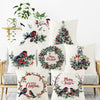 Christmas Cover Cushion For Home Decor Pillowcase Santa Claus Christmas Throw Pillow Covers Waterproof Outdoor Pillow Covers Cotton Linen Christmas Pillow Covers Linen Print Merry Christmas Navidad 2022 New Year Gift 45x45CM