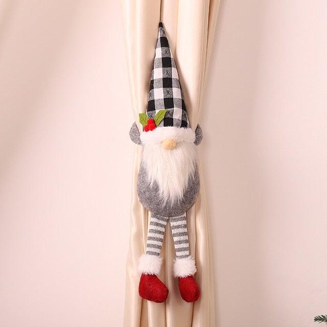 Christmas Curtain Holder Merry Christmas Decorations For Home Ornaments New Year Santa Claus Xmas Curtain Home Decor Santa Snowman Reindeer Merry Christmas Window Decoration Curtain Holdbacks Ties Christmas Tree Ornaments Decoration Ideas For Living Room