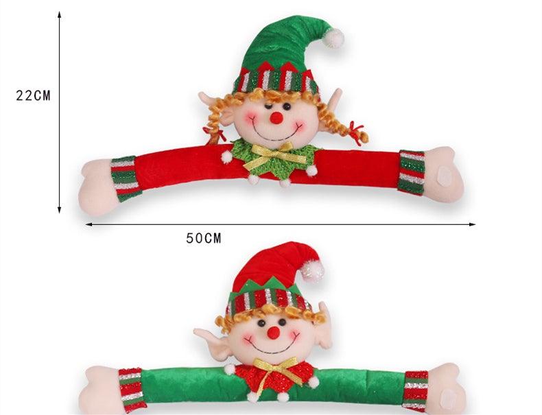 Christmas Curtain Holder Merry Christmas Decorations For Home Ornaments New Year Santa Claus Xmas Curtain Home Decor Santa Snowman Reindeer Merry Christmas Window Decoration Curtain Holdbacks Ties Christmas Tree Ornaments Decoration Ideas For Living Room